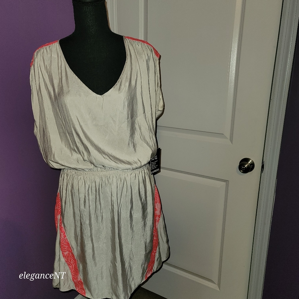 Express Dress with Pink Highlights sz: L NWT - Picture 5 of 12